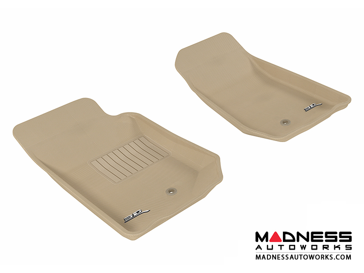 Jeep Wrangler/ Wrangler Unlimited Floor Mats (Set of 2) - Front - Tan by 3D MAXpider
